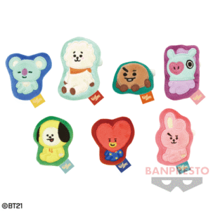 BT21 鐵道旅行主題絨毛徽章