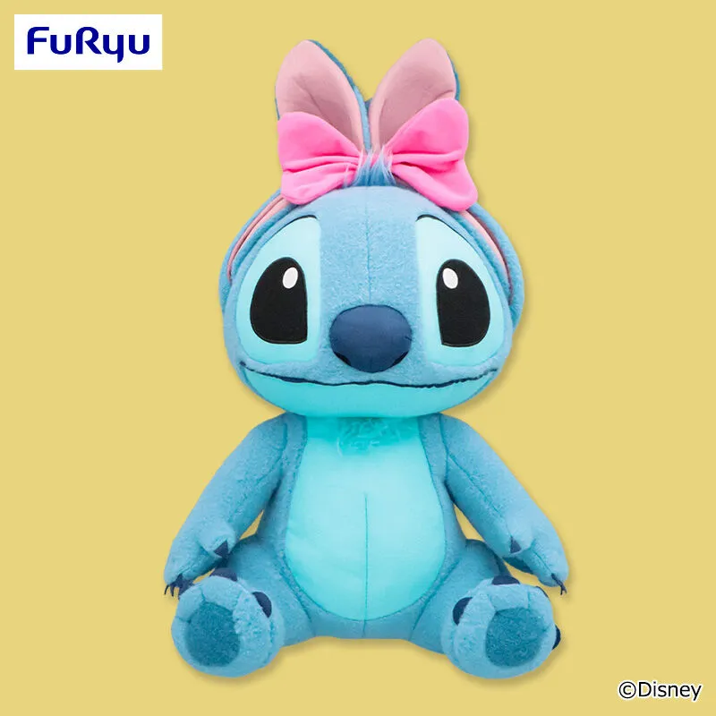 迪士尼 史迪奇 兔耳綁結 V-BIG 大型玩偶