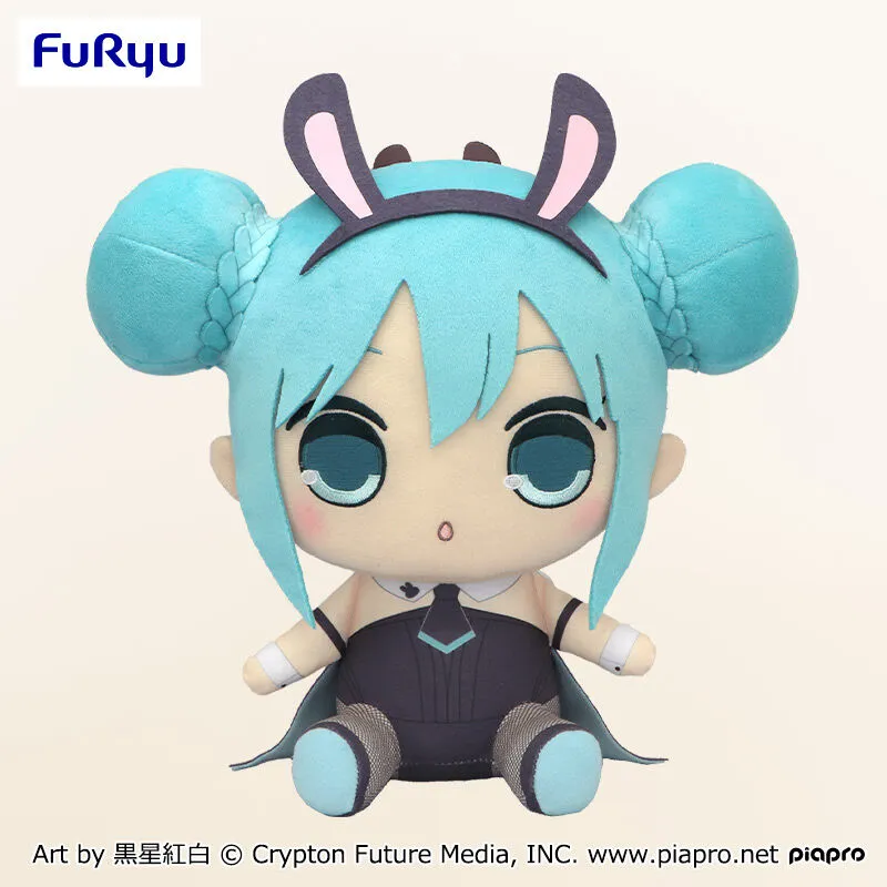 初音未來 きゅるまるBIG絨毛玩偶－黑兔女郎版－