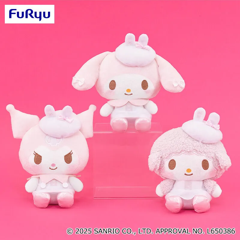 美樂蒂・酷洛米 白色貝雷帽玩偶