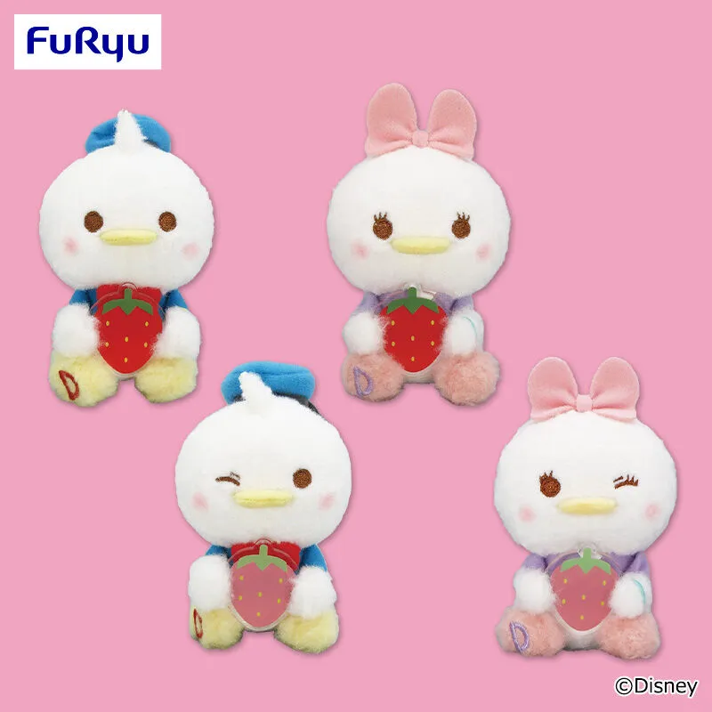 唐老鴨＆黛西 奶油絨草莓控吊飾