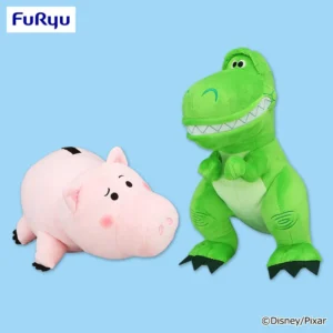 玩具總動員 好朋友大對對抱枕~火腿&雷克斯~