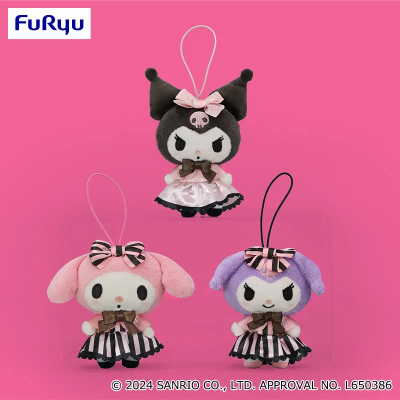 美樂蒂・酷洛米 可愛條紋蝴蝶結吊飾