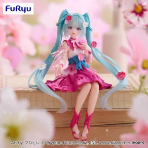 初音未來 方便麵蓋公仔 花之精靈－粉紅秋英