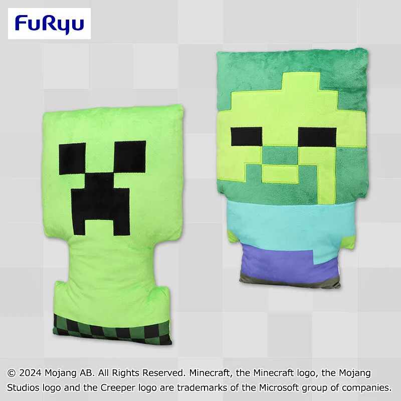 Minecraft 抱枕風格絨毛玩偶～苦力怕・殭屍～