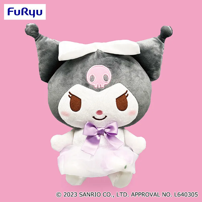 酷洛米 白色花朵洋裝特大玩偶