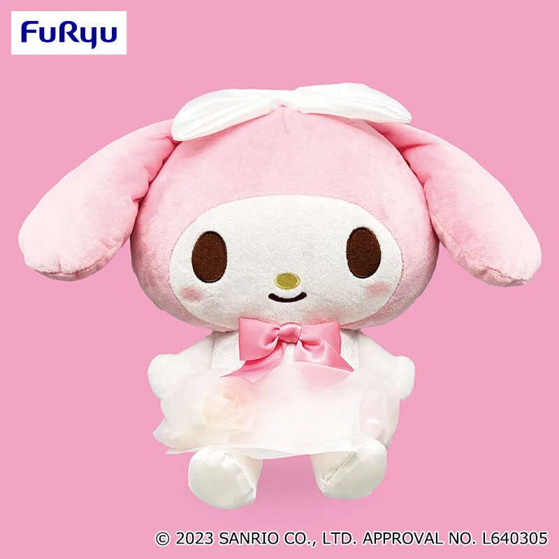 美樂蒂 白花洋裝造型特大玩偶