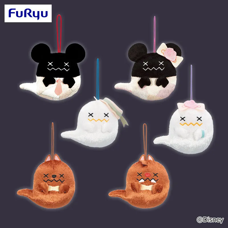 米奇與好友 彩繪玻璃萬聖夜 幽靈吊飾