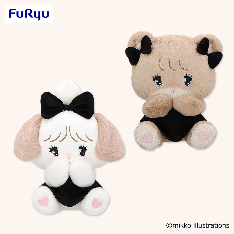 mikko 角色 黑色蝴蝶結 大型娃娃～舒芙蕾＆拿鐵～