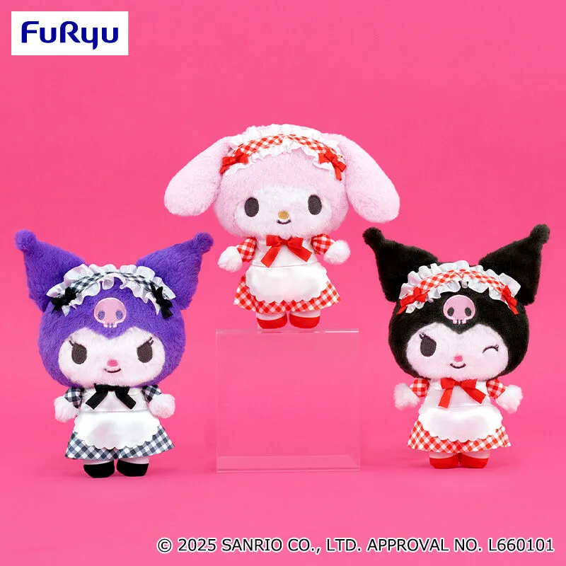 美樂蒂・酷洛米 格紋女僕布偶