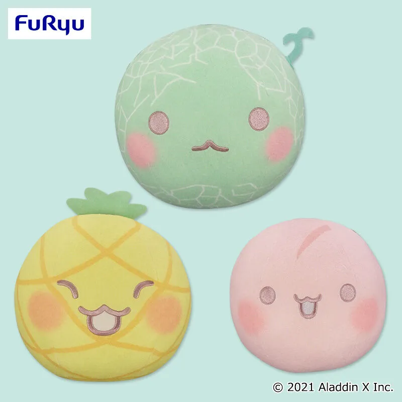 西瓜遊戲 三麗鷗設計監製 超大玩偶～哈密瓜・鳳梨・水蜜桃～