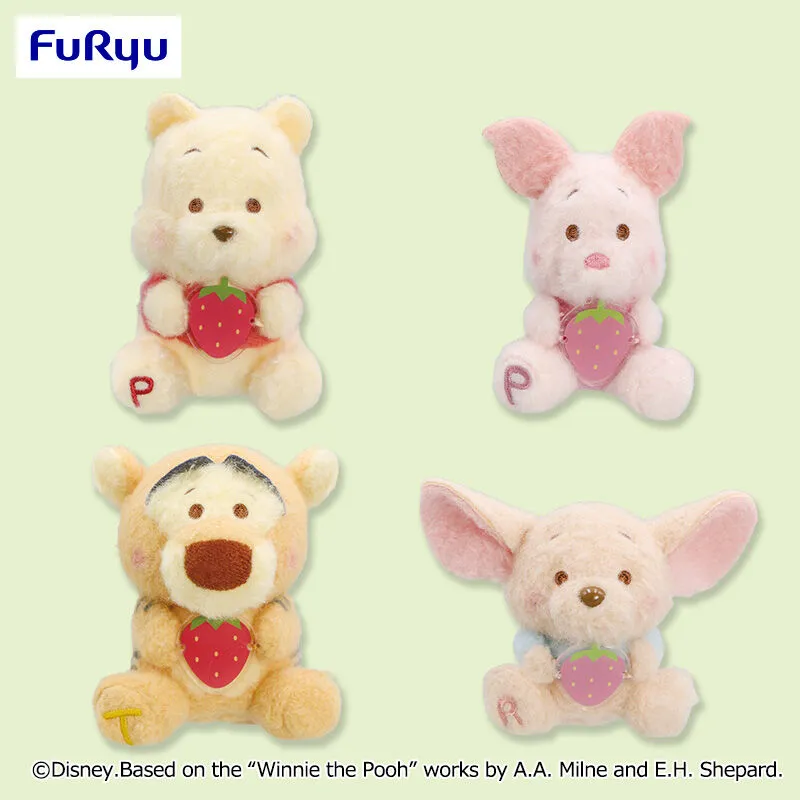 小熊維尼 愛吃草莓毛絨吊飾