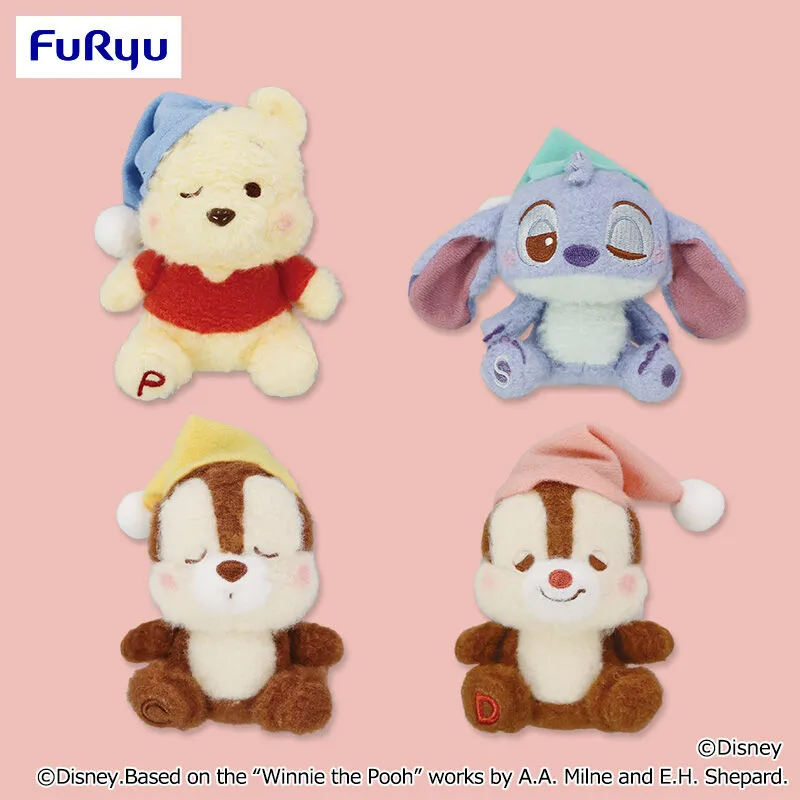 迪士尼角色 可愛毛茸茸打盹吊飾