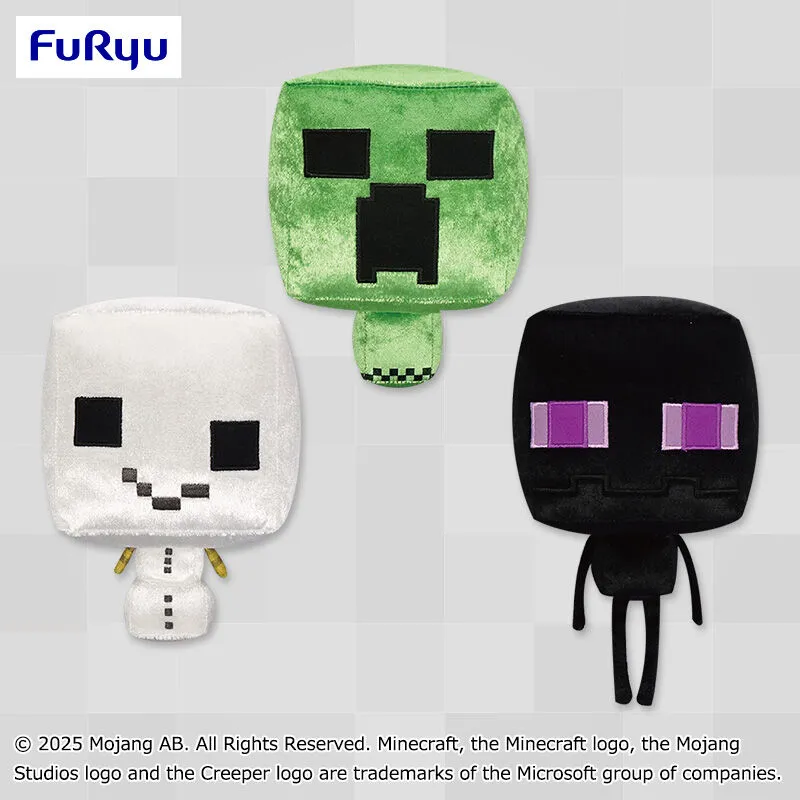 Minecraft 閃亮系列絨毛玩偶：苦力怕：雪人：終界使者