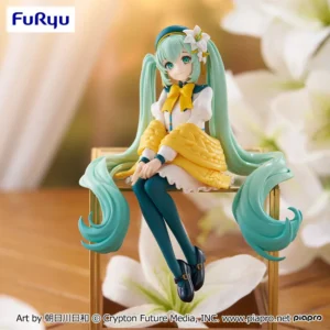 初音未來 泡麵蓋公仔 花之精靈－百合白