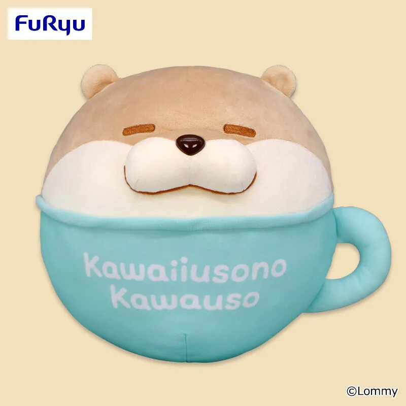 可愛謊言水獺 拉花風大布偶