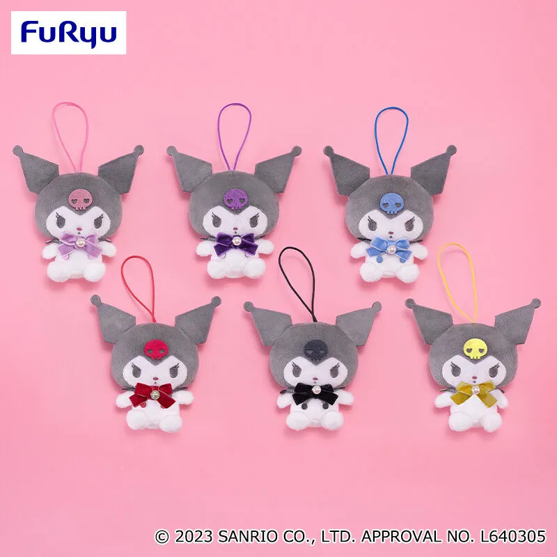 酷洛米 彩色絨布蝴蝶結吊飾