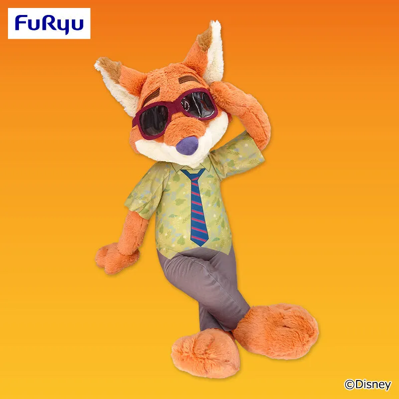 動物方城市 超大號尼克太陽眼鏡絨毛玩偶