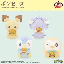寶可夢夥伴 造型絨毛娃娃 好吃時光～皮丘・波加曼・喵喵怪・木木梟～