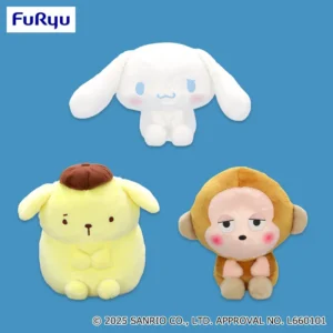 Sanrio Characters 失落臉 BIG 玩偶～Cinnamoroll・Pompompurin・猴吉～