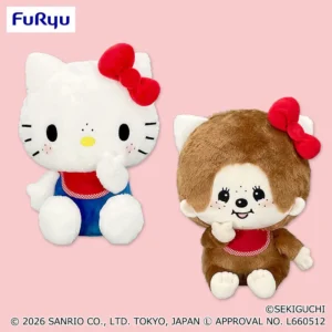 Monchhichi×Hello Kitty 成對BIG玩偶