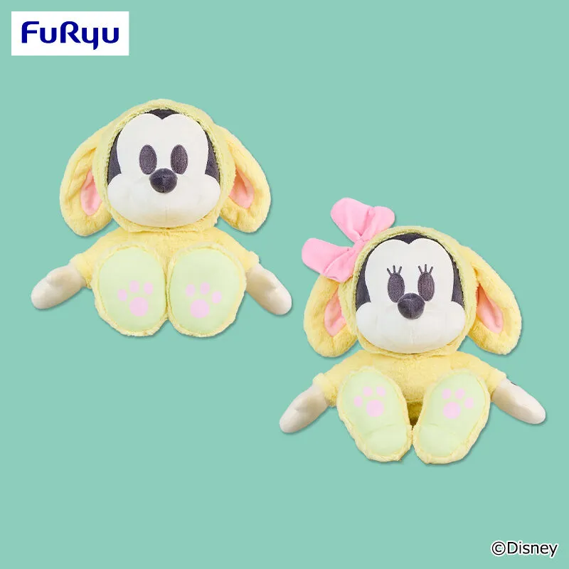 ミッキーマウス＆ミニーマウス デココレ イエローラビットフードBIGぬいぐるみ
