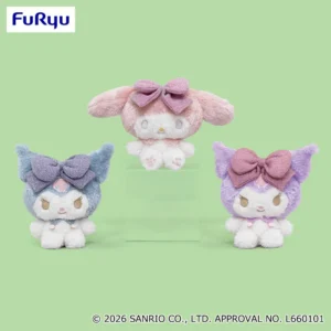 美樂蒂・Kuromi 變裝閃亮玩偶~大蝴蝶結~