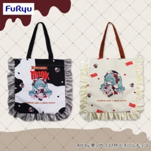 初音未來×チロル巧克力 荷葉邊托特包
