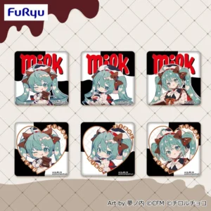 初音未來×チロル巧克力 方形徽章