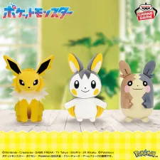 寶可夢 玩偶～雷伊布・電飛鼠・莫魯貝可（飽足樣式）～
