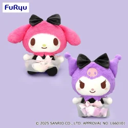 美樂蒂・酷洛米 黑色花卉洋裝BIG玩偶