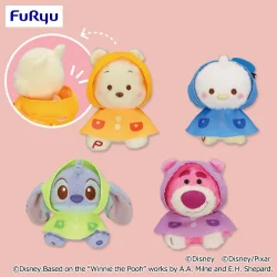 迪士尼＆皮克斯角色 軟萌絨絨 雨衣公仔吊飾