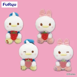 唐老鴨＆黛西 奶油絨草莓控吊飾