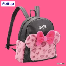 米妮粉紅豹紋後背包