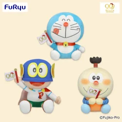 藤子・F・不二雄 90週年紀念 絨毛玩偶～小超人帕門／哆啦A夢／可樂助手～
