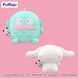 三麗鷗家族×可愛麻糬熊 大型抱枕玩偶～人魚漢頓・大耳狗～