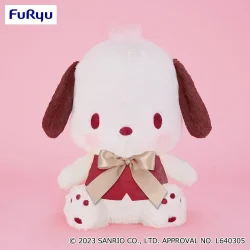 布丁狗 牛奶白大尺寸絨毛玩偶～紫霧色～