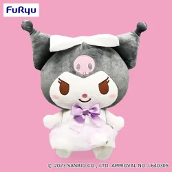 酷洛米 白色花朵洋裝特大玩偶