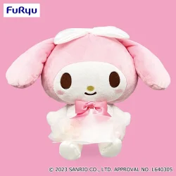 美樂蒂 白花洋裝造型特大玩偶