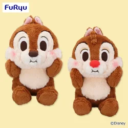 奇奇與蒂蒂 FukuFuku 臉頰鼓鼓超大絨毛玩偶