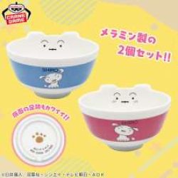 蠟筆小新 小白對杯飯碗組 蠟筆小新 小白對杯飯碗組