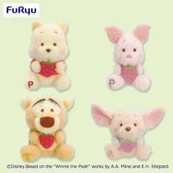 小熊維尼 愛吃草莓毛絨吊飾