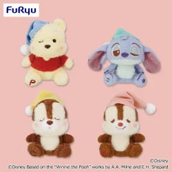 迪士尼角色 可愛毛茸茸打盹吊飾