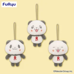 購物熊貓 毛茸茸吊飾