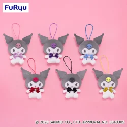 酷洛米 彩色絨布蝴蝶結吊飾