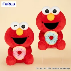 芝麻街 甜甜圈懷抱超大玩偶～艾蒙～