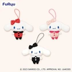 大耳狗 奢華緞帶絨毛吊飾