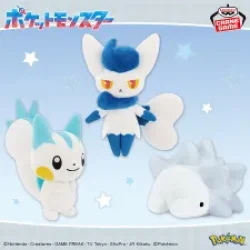 寶可夢 色彩主題系列絨毛玩偶 white～帕奇利茲・超能妙喵（雌性）・雪吞蟲～