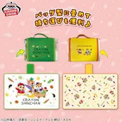 蠟筆小新 蔬菜變身包包型收納野餐墊