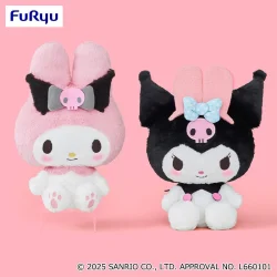 美樂蒂・酷洛米 情侶造型大頭飾玩偶